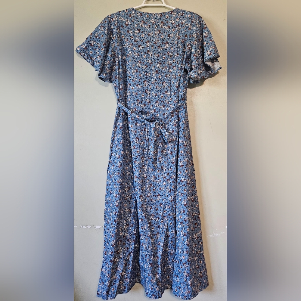 💚Atèlette Flare Dresses Floral Size 38 V Neck Vintage Style 💛🩷 - Picture 2 of 6
